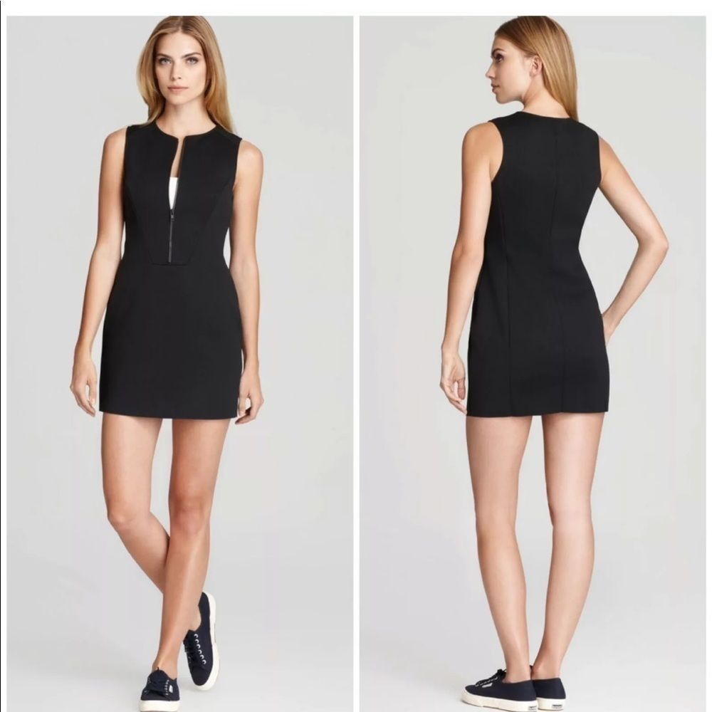 Theory Scuba fitted zip up Dress